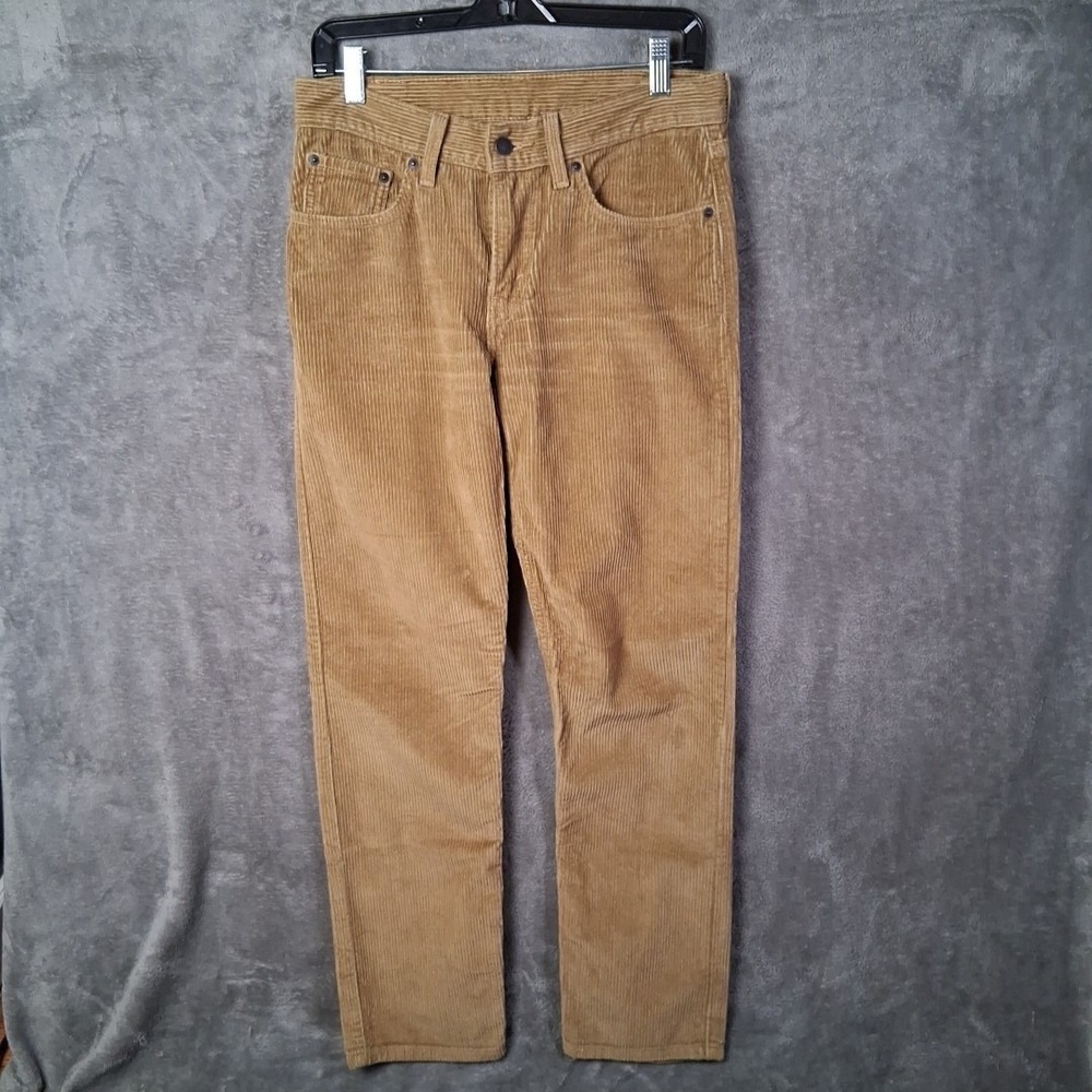 Levis Straight‎ Corduroy Pants Mens 27x30 Tan Brown Inseam 29.5